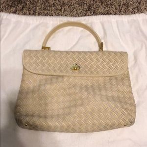 Bally tan soft leather suede shoulder bag